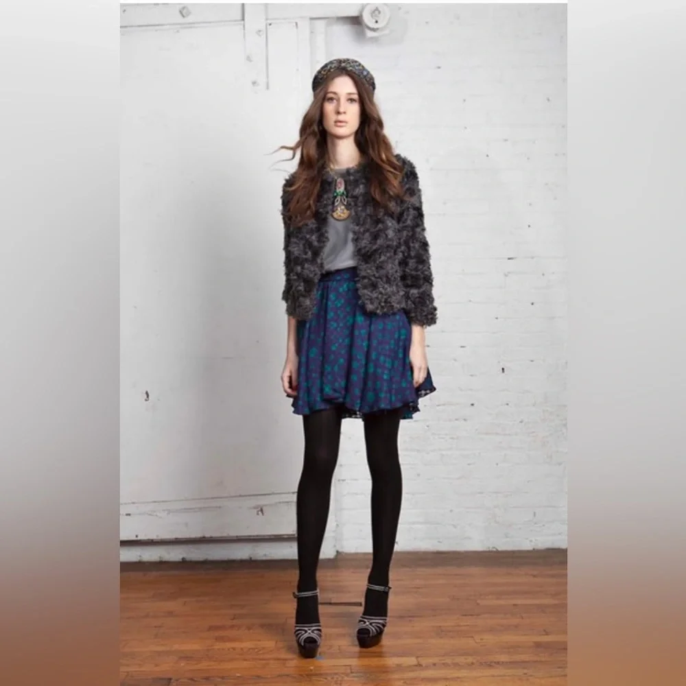 Wren 100% Mohair Wool Shaggy Cropped Jacket - Picture 3 of 11